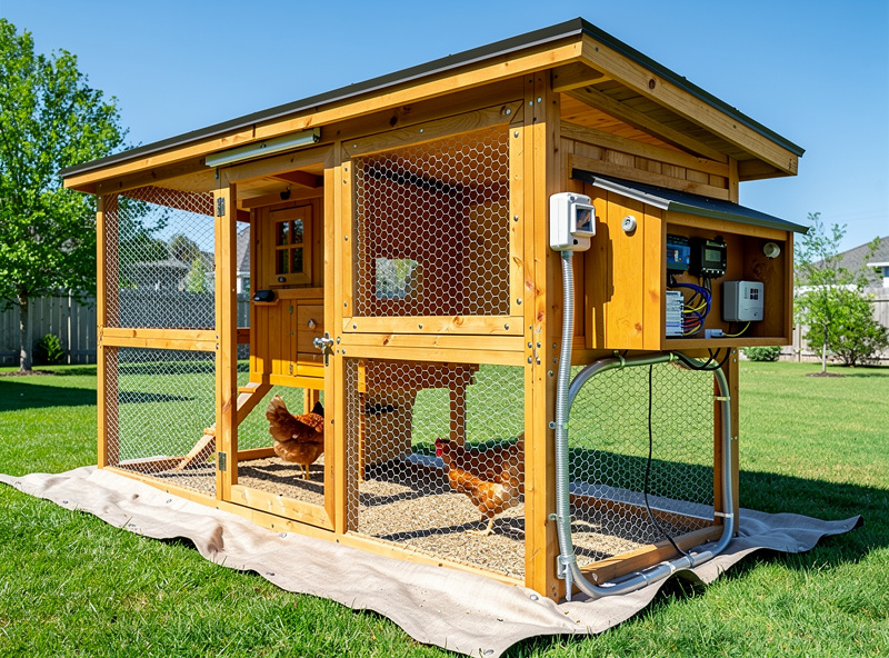 Smart chicken coop with all best practices applied avoiding common mistakes