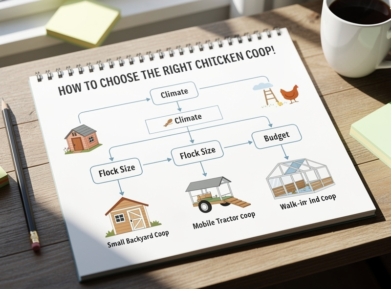 Decision tree visualization for choosing between smart and traditional chicken coop