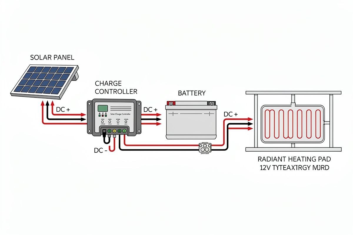 DIY solar heating system wiring diagram for chicken coop
