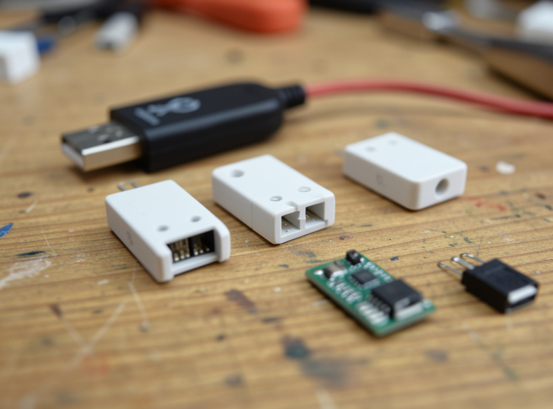 Zigbee and Z-Wave sensor modules next to a USB coordinator stick for a Home Assistant coop setup