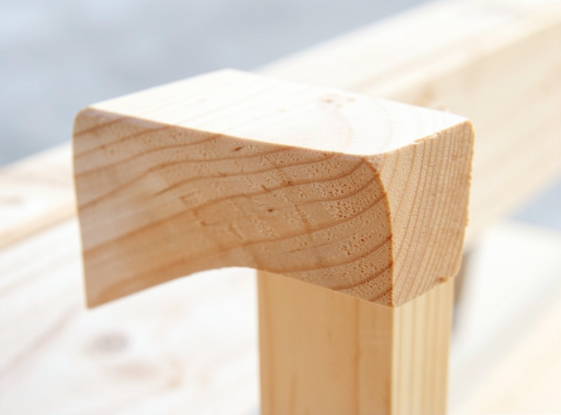 Close-up of a clean untreated pine 2x4 roost bar with warm wood grain and sanded top edges