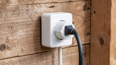 Thermostatic cube outlet switch controlling a coop heater